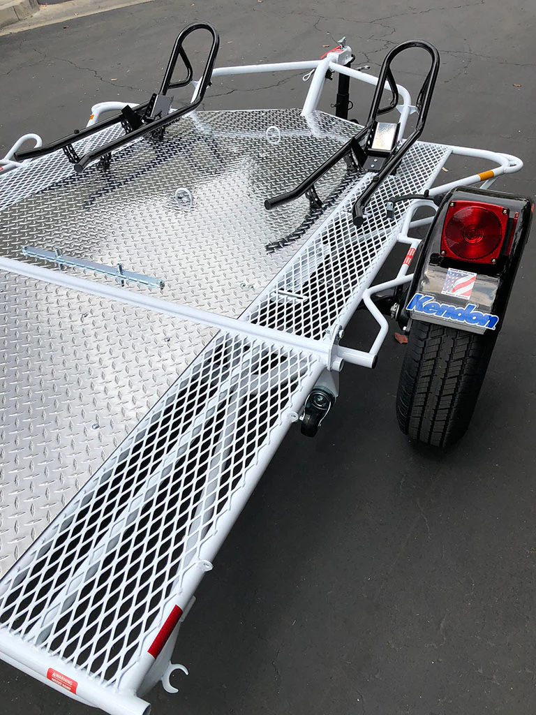Dual Ride-Up SRL Folding Motorcycle Trailer