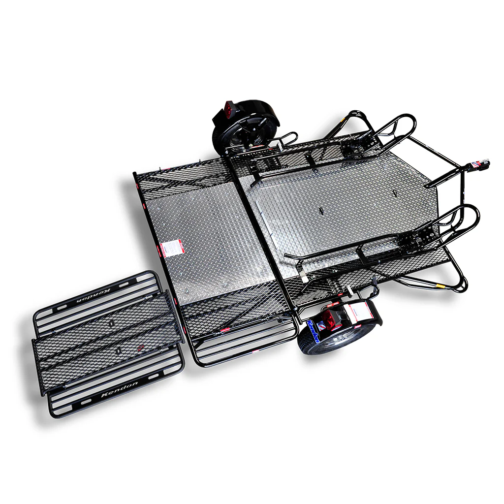 Dual Ride-Up SRL Folding Motorcycle Trailer