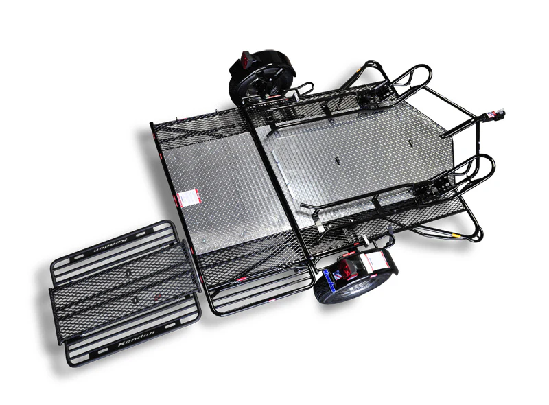 Dual Ride-Up SRL Folding Motorcycle Trailer