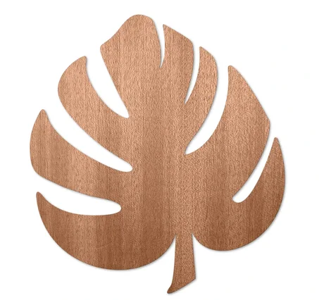 لوحة حائط خشبية موديل "ورقة مونستيرا" – ديكور عصري طبيعي