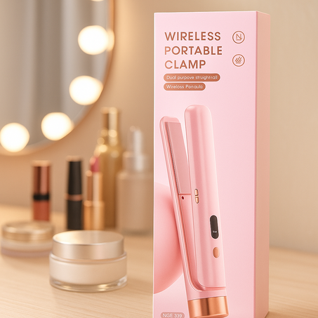 ✨ مكواة شعر لاسلكية محمولة – حرية وأناقة في أي مكان