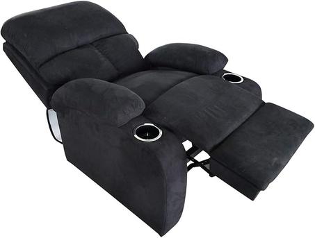 كرسي استرخاء كلاسيكي منجد بظهر قابل للتحكم