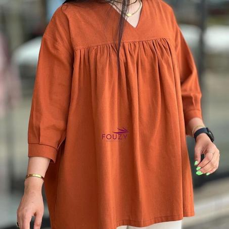 Chemise premium à Manches Courtes avec Col en V