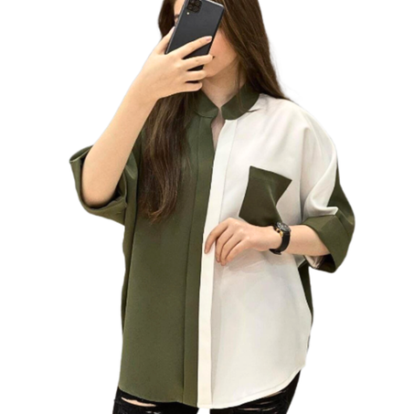 شوميز صيفي من ثوب الكريب الفاخر