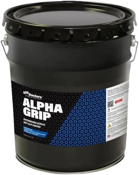 Alpha Grip - Pintura antideslizante para concreto y asfalto, revestimiento antideslizante, ideal para marcar estacionamientos, parques infantiles y pavimentos