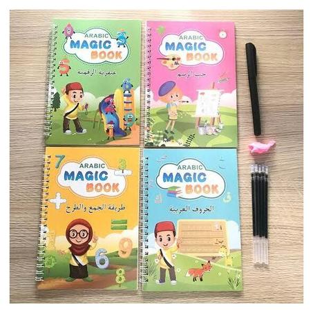 4 كتب تعليمية ذكاء تطور كتابة طفلك