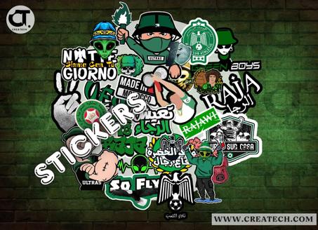 RAJA Green Boys Stickers Pack