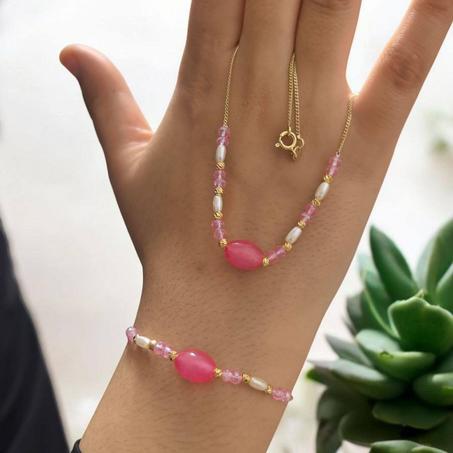 سنسلة مع گورميط بالعقيق