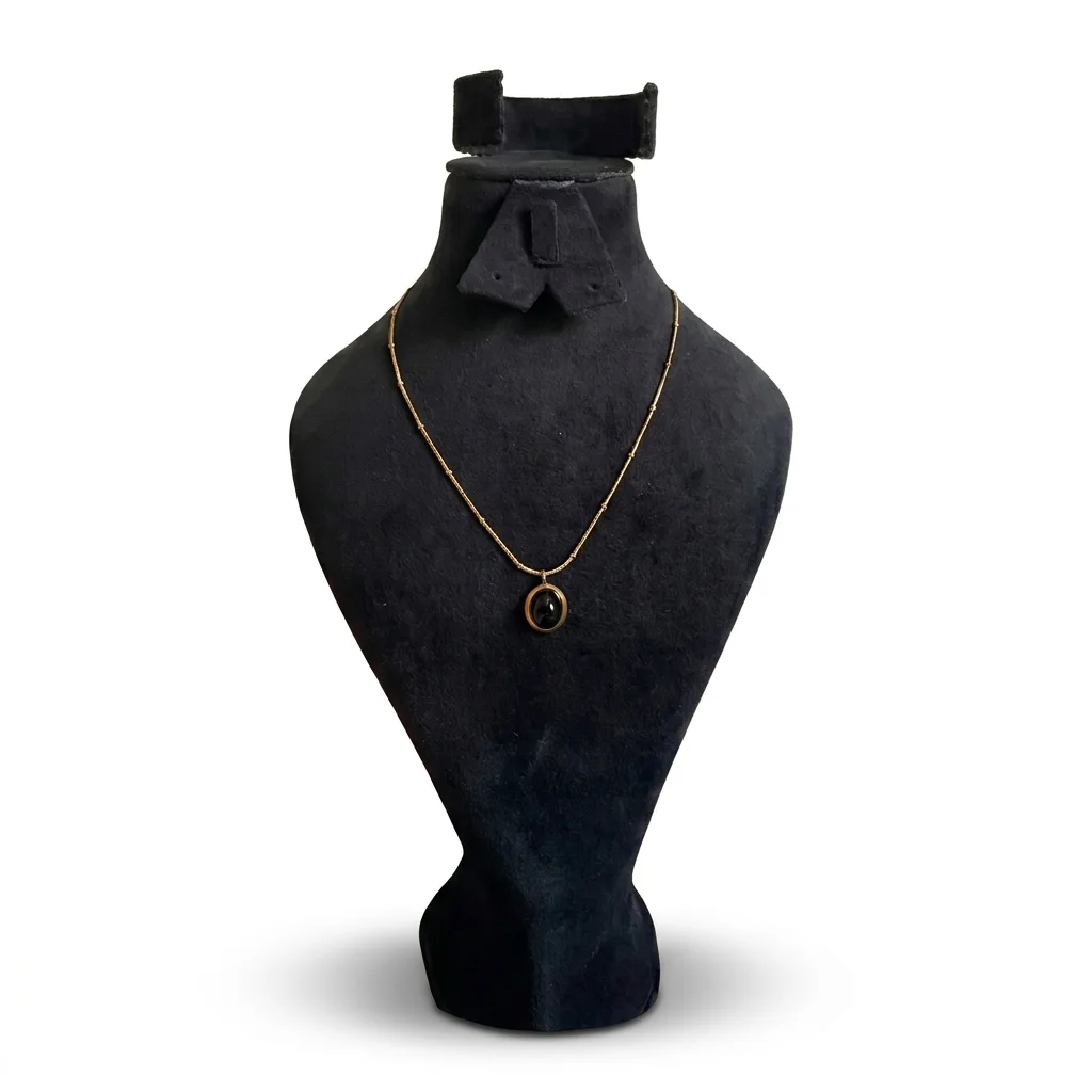 Collier Doré avec Pendentif – Noir ou Rose | Élégance Minimaliste