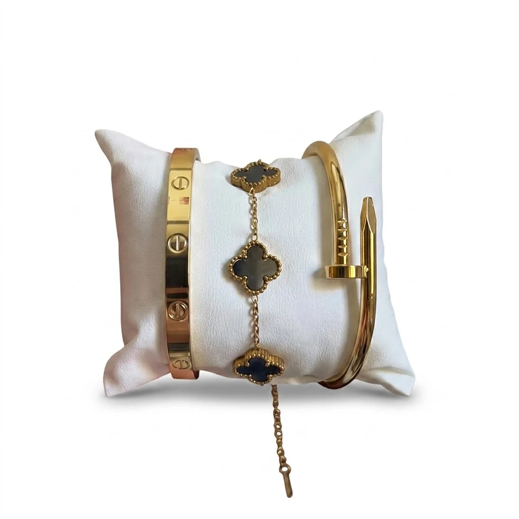 Pack de 3 Bracelets (cartier + clou + vancleef)