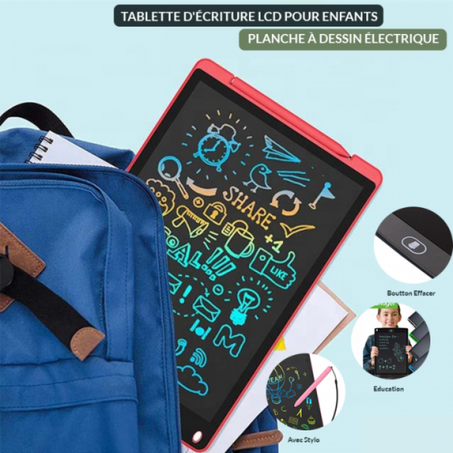 لوحة الكتابة التعليمية الذكية للأطفال مضادة الكسر + قلم