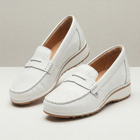 Mocassins Dannon blancs pour tous les jours