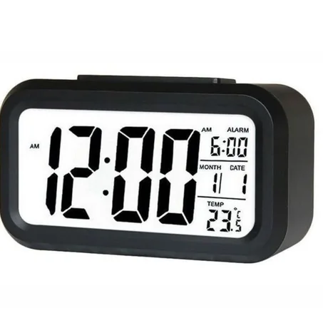 Réveil numérique, thermomètre intelligent, calendrier, horloge de bureau