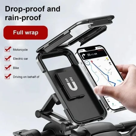 Support de téléphone portable étanche pour moto et vélo, magnétique, GPS, pivotant à 360°, réglable, accessoires de téléphone