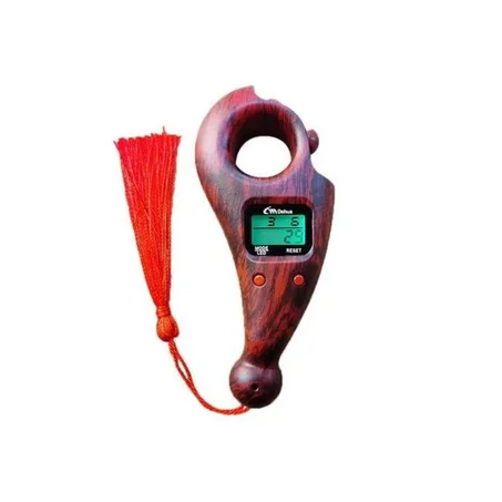 Montre électronique à grain de bois avec compteur de perles modifiables, réinitialisation claire