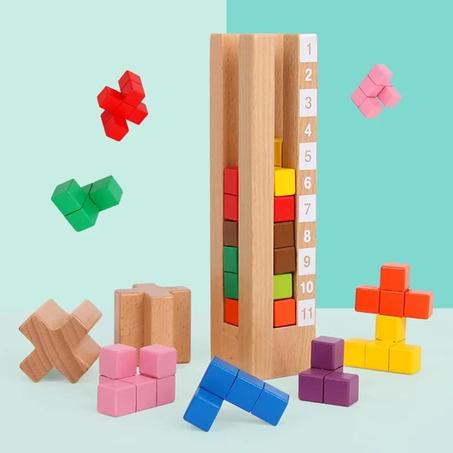 ألعاب وألغاز فكرية لحل المشكلات ألعاب تعليمية برجية الدماغ ألعاب أطفال ألعاب خشبية للأطفال لبنات البناء جديد