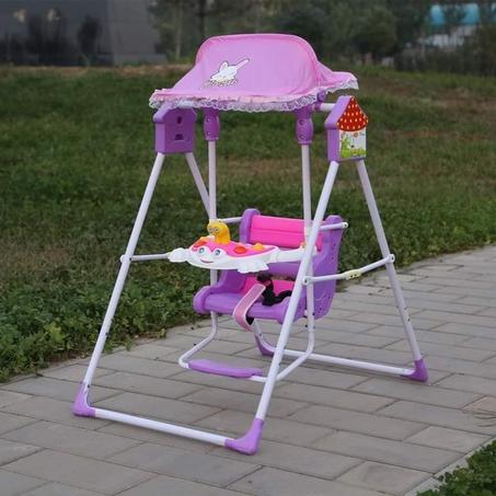 Balançoire bébé pliable métal et siège plastique Baby