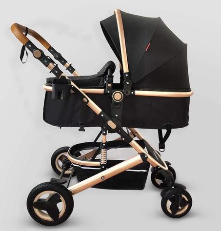 POUSSETTE TENDANCE RÉVERSIBLE NOIR – MON BEBE