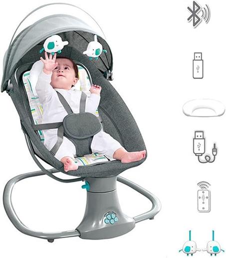 BALANÇOIRE SWING MULTIFONCION MUSICAL + TÉLÉCOMMANDE – MASTELA