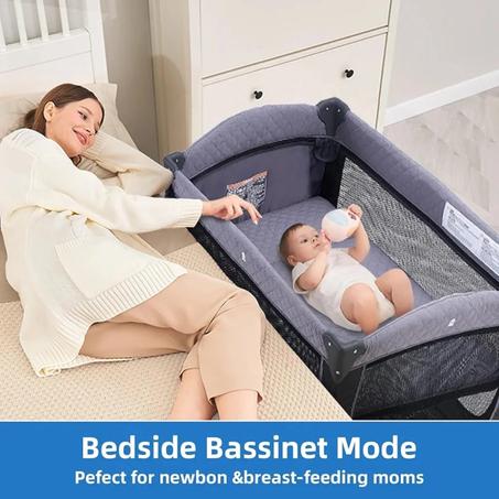 سرير كودودو للأطفال مصنوع من فولاد الرفيع  مفتوح جنب يضع بجانب سرير الام....