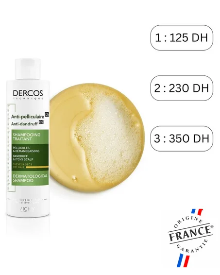 DERCOS Anti-Pelliculaire - Shampooing traitant - Cheveux secs