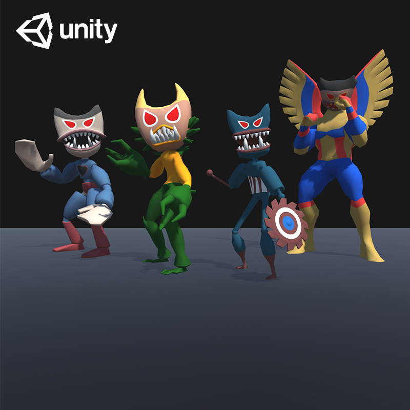 Monsters Heroes 3D Models