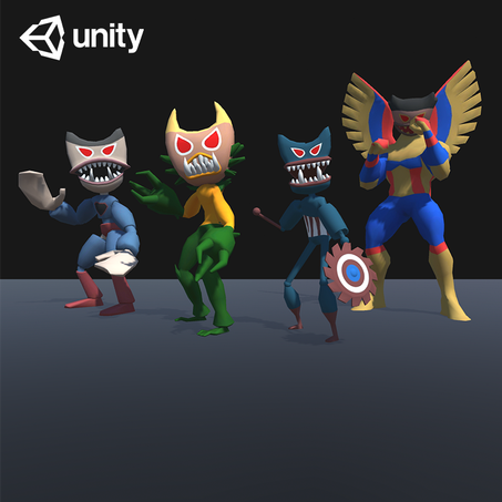 Monsters Heroes 3D Models