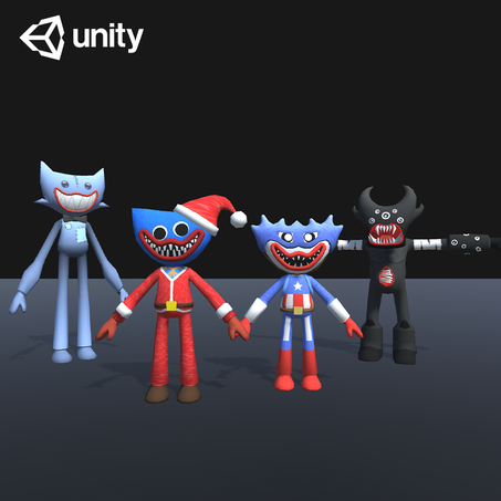 Huggy Wuggy Variant 3D Models Pack