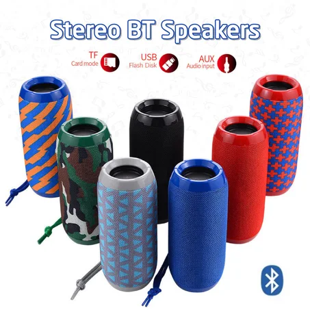 مكبر الصوت محمول بتقنية بلوتوث للتمتع بصوتيات عالية الجودة مع بطارية قوية Haut-parleur Bluetooth portable Avec Sortie USB, SDCard, Aux Pour Multiple