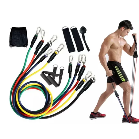 طقم الأشرطة المطاطية لتمارين الأوزان والمقاومة Resistance Bands 5Pieces For Home Gym Extreme