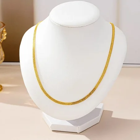 قلادة فاخرة من الذهب الخالص عيار 24K