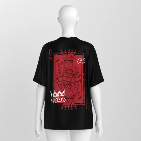 The Queen Oversized Tee – Black Organic Cotton