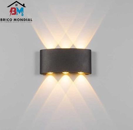 APPLIQUE LED 6W GOLD +NOIR IP54 3000K 170X72X42