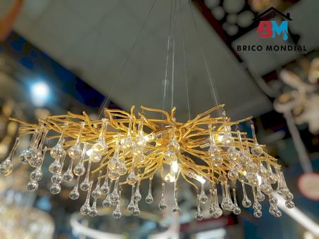 SUSPENSION CROWN DOREE 800X650MM G9X8