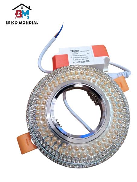 SPOT EN VERRE 5W GU10+3000K ROND