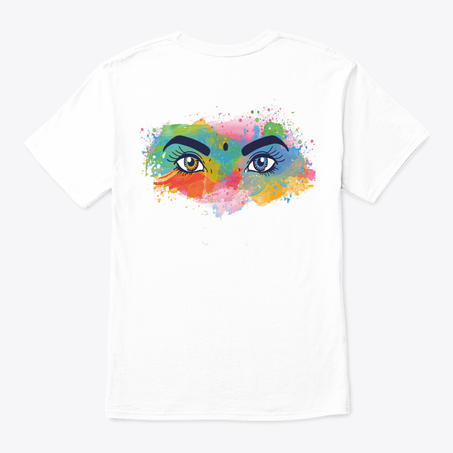 تيشرت عينين امرأة