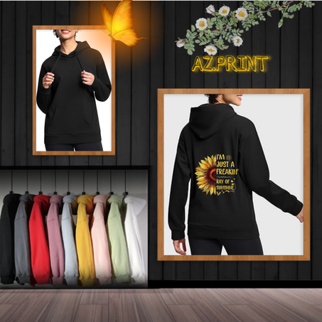 احصل على قبية بنات بتصميم دوار الشمس - sunflower women's hoodie