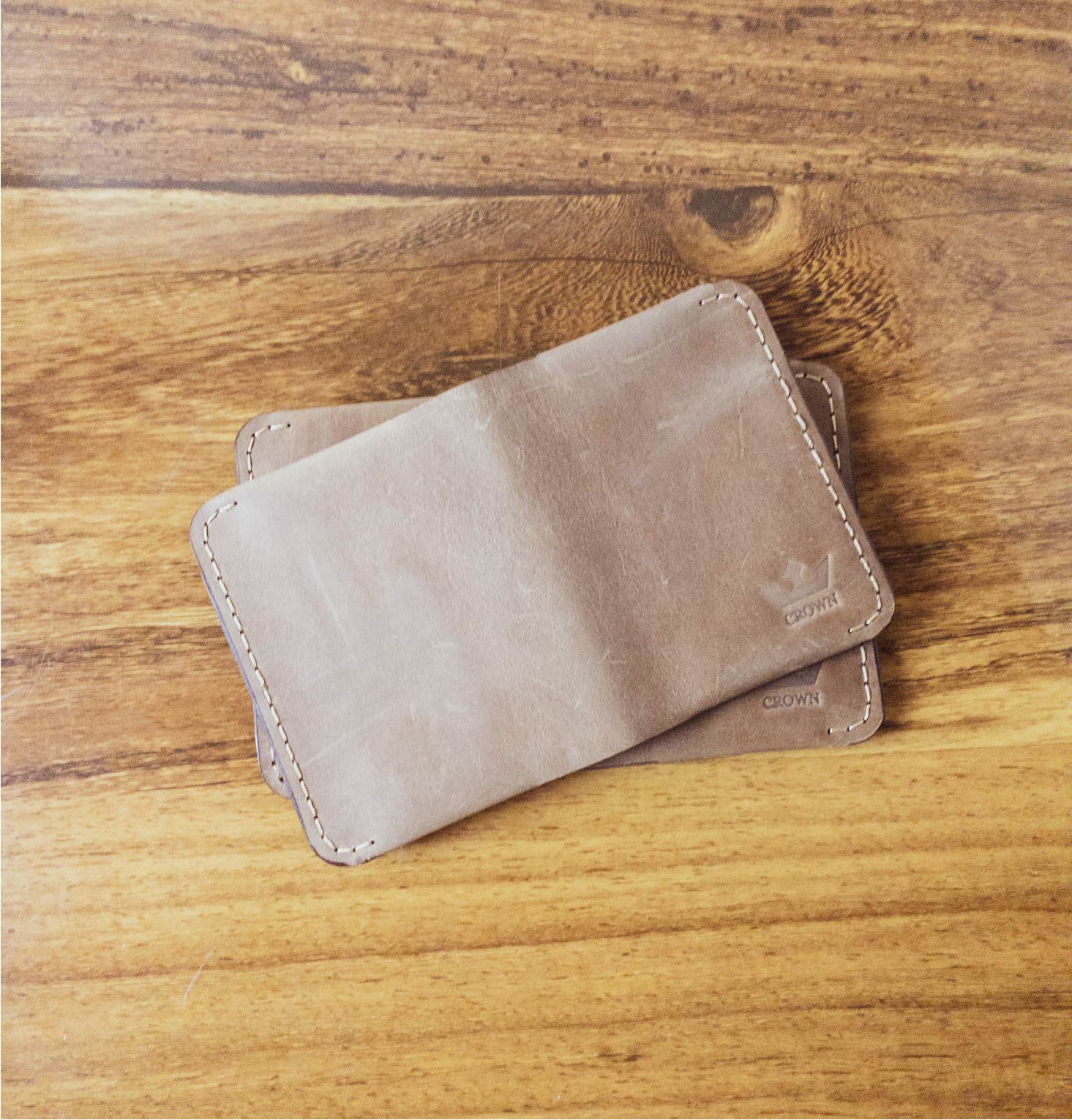 Portefeuille Vertical Polyvalent marron-clair