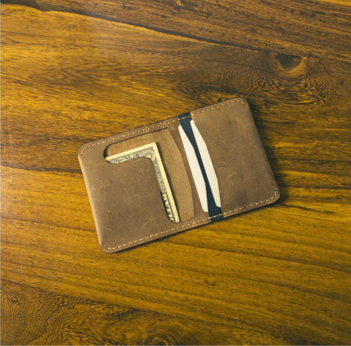 Portefeuille Urbain Moderne marron-clair