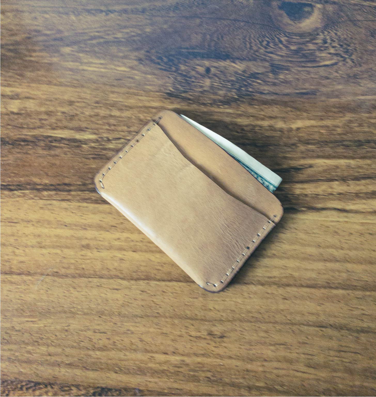 Portefeuille Mince et Compact camel