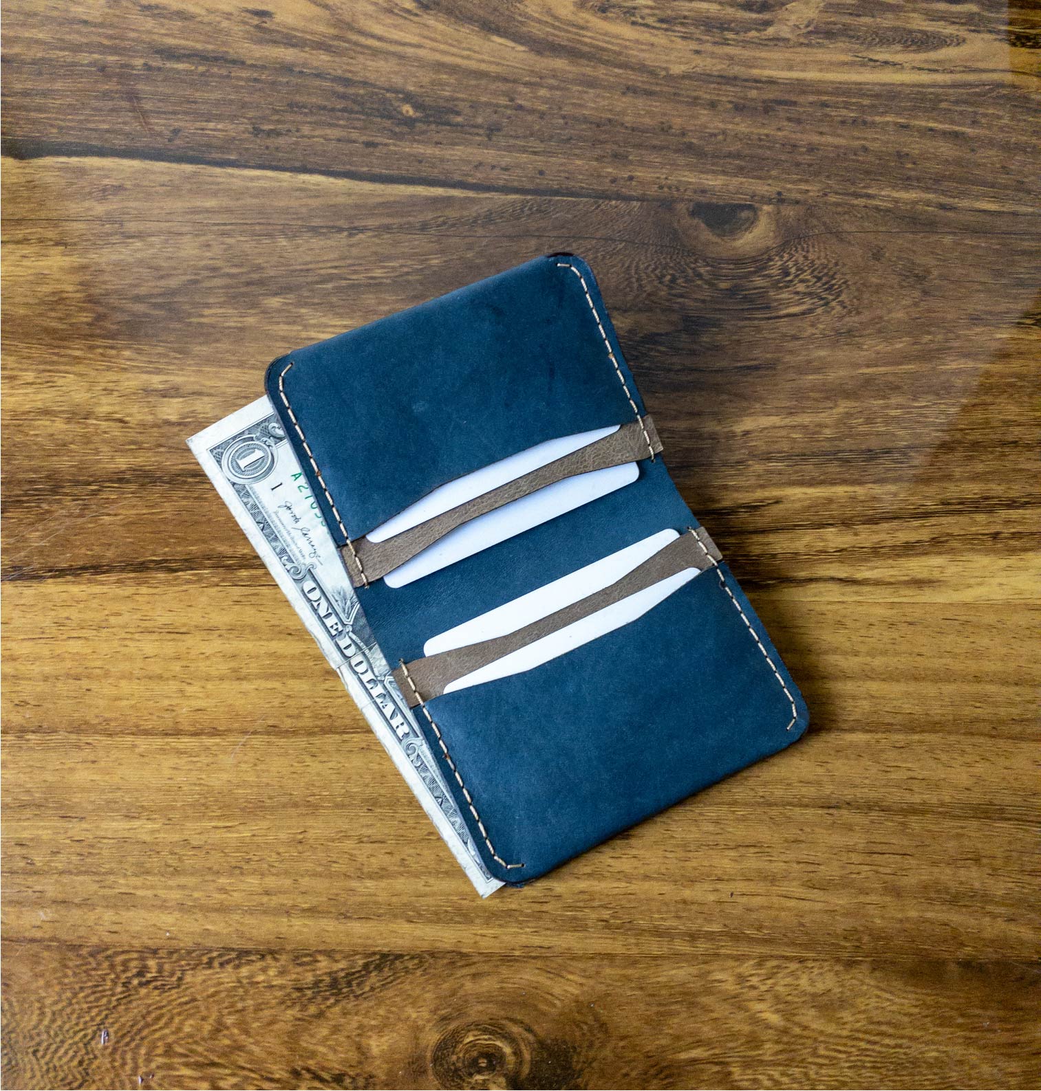 Porte-Monnaie Classique Spacieux Blue-marine