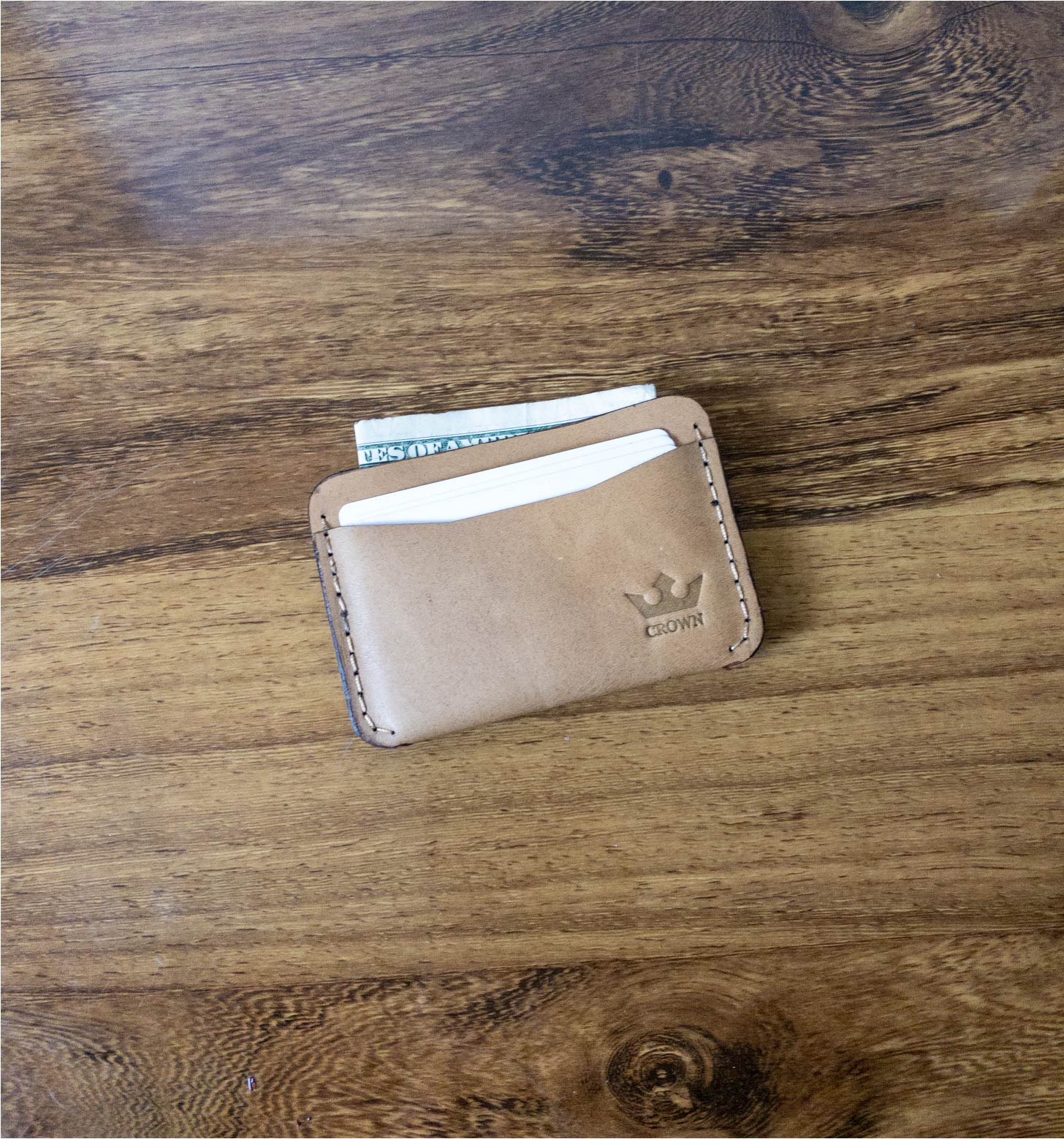Portefeuille Mince et Compact camel