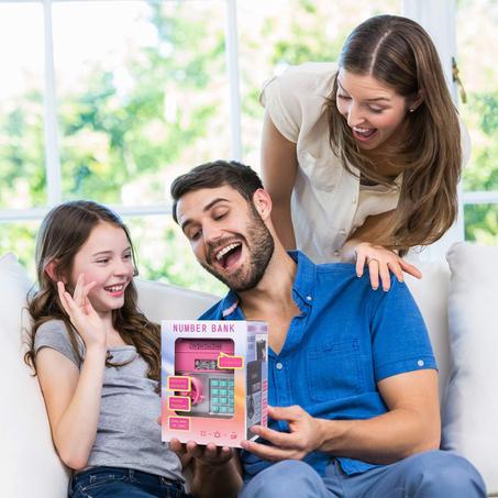 آلة بنك المال للأطفال مع كلمة المرور