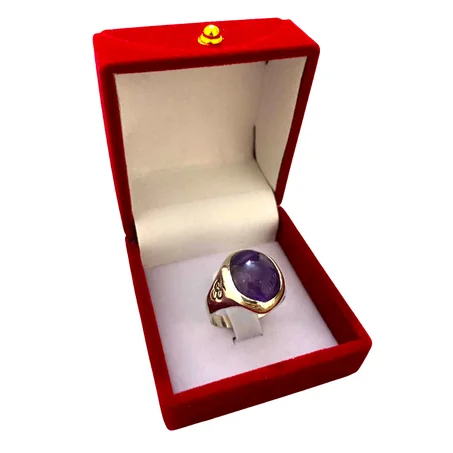 خاتم من فضة وحجر الأميتيست