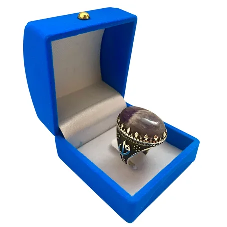 خاتم من فضة وحجر الأميتيست