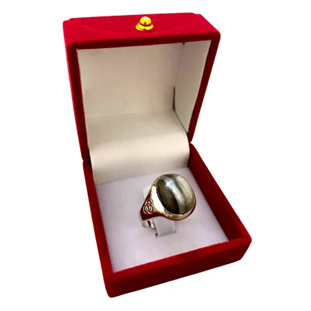 خاتم من فضة وحجر العقيق السليماني