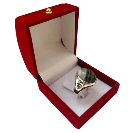 خاتم من فضة وحجر العقيق السليماني