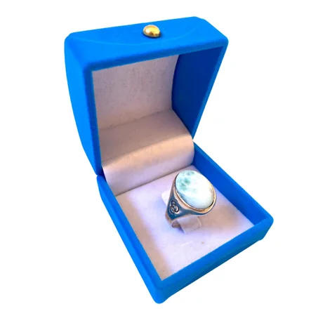 خاتم من فضة عيار و حجر لاريمار