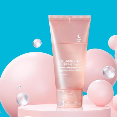 قناع كولاجين ليلي الوجه القابل للتقشير بالكولاجين المتحلل