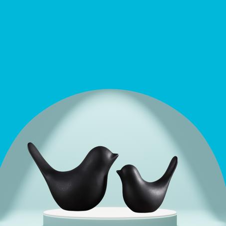 تماثيل الطيور الخزفية الراقية